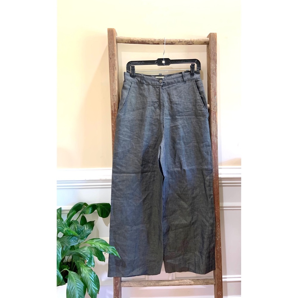 Krizia Linen Wide Leg Pants